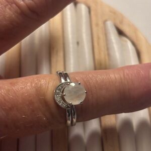925 Moonstone Ring Size 10